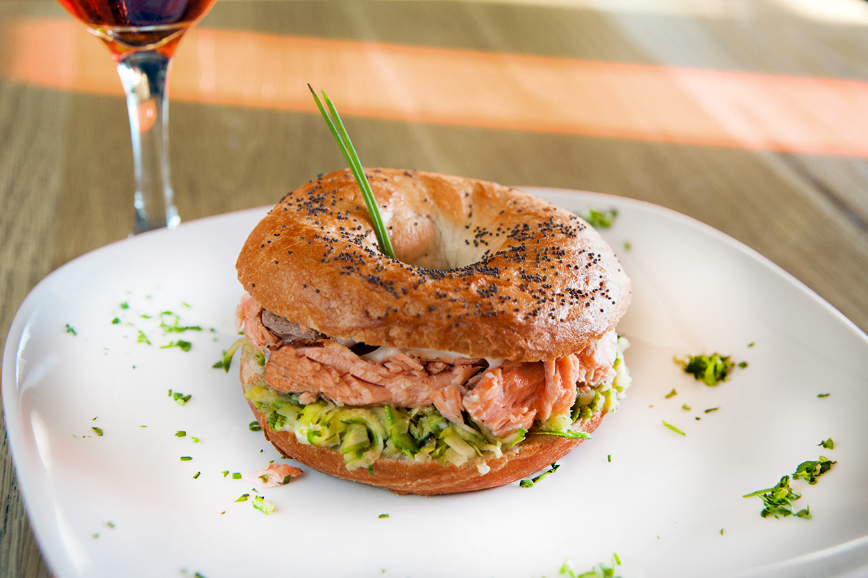 salmon bagel