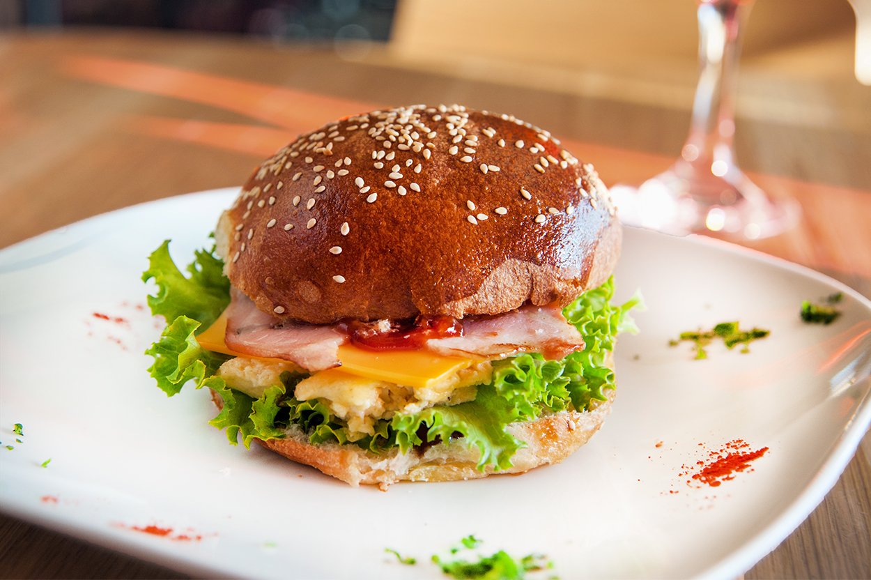 scramble in a bun